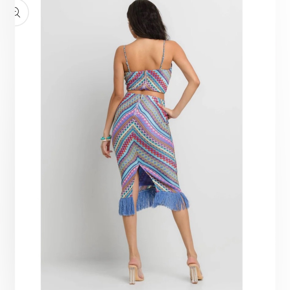 AJA MIDI MULTI COLOR SKIRT SET - Picture 4 of 8